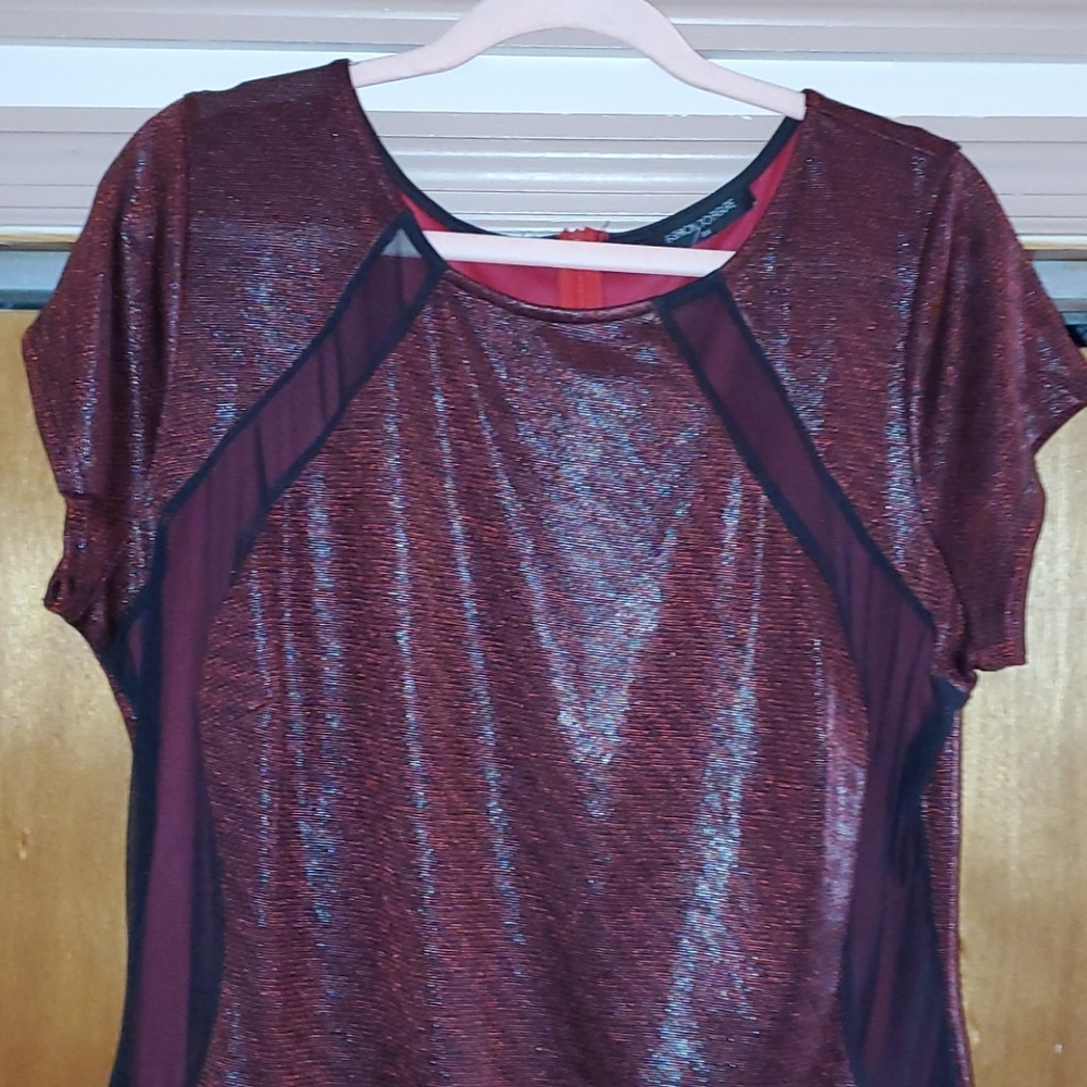 Fashion to figure deep burgundy evening dress